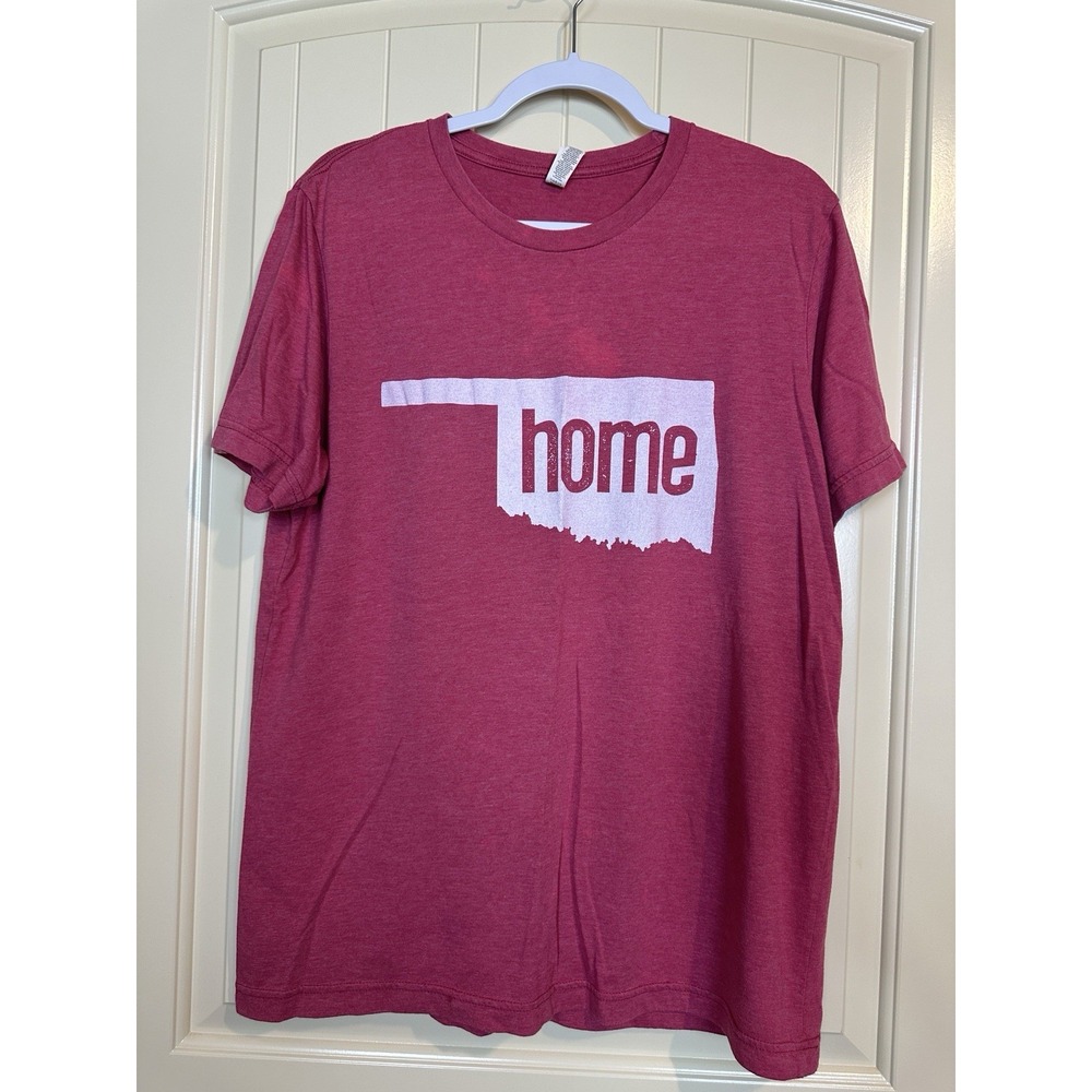 Oklahoma shape with Home short sleeve‎ t-shirt, sz L GUC